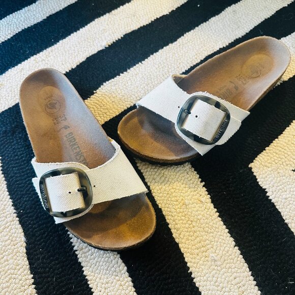 Women’s Birkenstock Madrid Big Buckle Canvas Slide Sandals - EUR 37 / US 6.5 - 7 - Picture 5 of 6